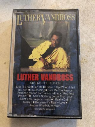 Luther Vandross￼ Give Me The Reason (1986 Vintage Cassette Tape Sm1986)