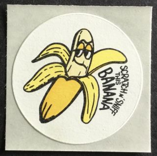 Vintage Matte Scratch & Sniff Stickers - Toys For America - Banana