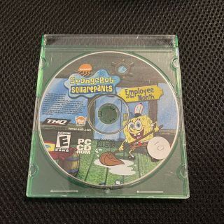 Vtg 2002 Spongebob Squarepants Employee Of The Month Pc Game Cd - Rom Disc Only