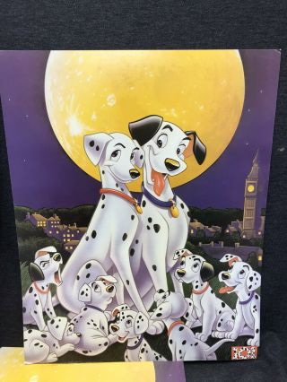 Vintage 101 Dalmatians Disney Movie Poster Old Stock 16”x20”