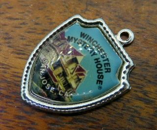 Vintage Silver Winchester Mystery House San Jose California Shield Charm 33 - 14