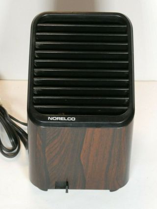 Vintage Norelco Air Machine Hb 1905 Freshener Desk Top Wood Grain Purifier