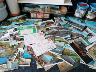 200 X Vintage Post Cards/stamps From 1960 To 1980 
