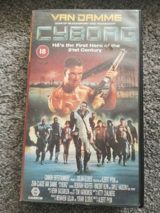 Van Damme Cyborg Vhs Video Tape Pre Owned Mouldy Vintage Cannon