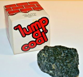 Vintage 1978 Lump Of Coal In A Box Christmas Gag Gift Wiley E.  Enterprises Bx A
