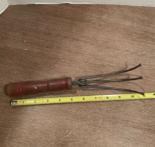 Vintage Metal Garden Hand Tool Claw Rake Unique Old Tool