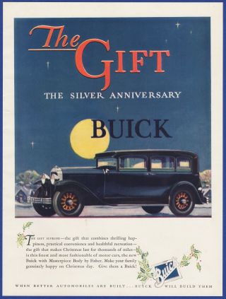 Vintage 1928 Buick Silver Anniversary Automobile Motor Car Ephemera 20s Print Ad