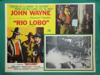 John Wayne Rio Lobo Western Jorge Rivero Howard Hawks Orig Mexican Lobby Card 2