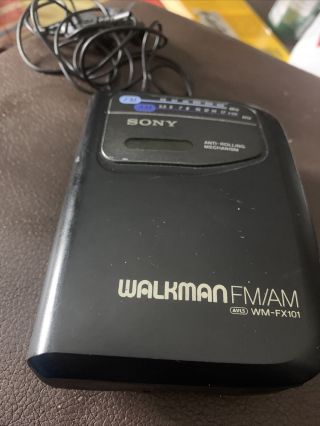 Vintage Sony Walkman Am/fm Cassette Player Wm Fx101