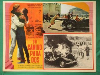 Audrey Hepburn Two For The Road Albert Finney Spanish Orig Mexican Lobby Card 4