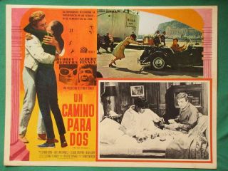 Audrey Hepburn Two For The Road Albert Finney Spanish Orig Mexican Lobby Card 2