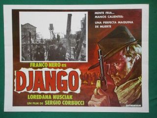 Django Franco Nero Spaghetti Western Sergio Corbucci Spanish Mexico Lobby Card 1