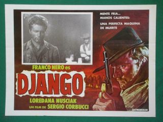Django Franco Nero Spaghetti Western Sergio Corbucci Spanish Mexico Lobby Card 2