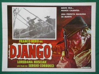 Django Franco Nero Spaghetti Western Sergio Corbucci Spanish Mexico Lobby Card 3