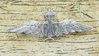 Vintage 43 Mm Ww2 Raf Wings Sweetheart Pin Brooch