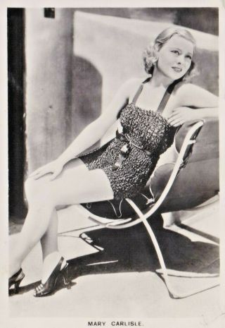 Mary Carlisle - Carreras Hollywood Film Starlet Pin - Up/cheesecake 1937 Cig Card
