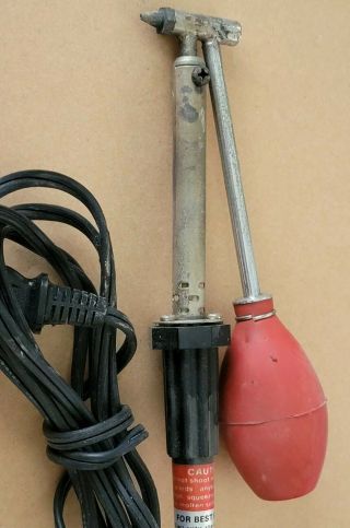 Vintage RADIO SHACK 45W Desoldering Iron with Vacuum Bulb 14 - 2060 2