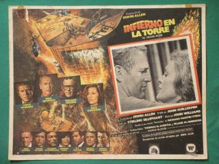 The Towering Inferno Steve Mcqueen Paul Newman Faye Dunaway Mexican Lobby Card 2