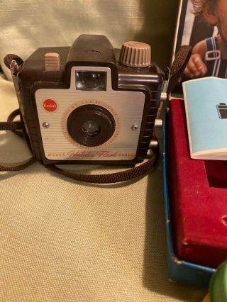 3 Vintage Cameras,  Brownie Holiday Flash,  Magicube,  & Kodak Retina Automatic 3