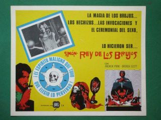 Simon King Of The Witches Horror Andrew Prine Witchcraft Mexican Lobby Card 6