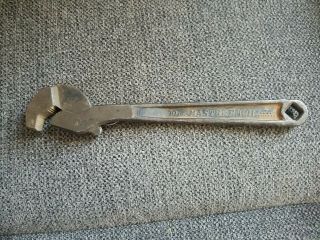 Antique/vintage Heller Masterench Square Handle 10 " Inch Wrench Spring Loaded