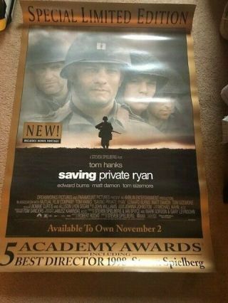 Saving Private Ryan Movie Poster 40x27 Tom Hanks