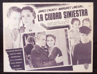 James Cagney Frisco Kid Margaret Lindsay Mexican Lobby Card 1935