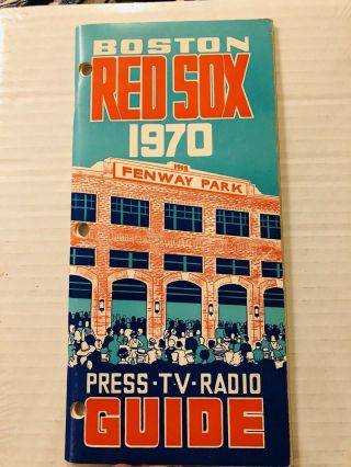 Vintage 1970 Boston Red Sox Media Press Television Tv Guide Yastrzemski Sparky
