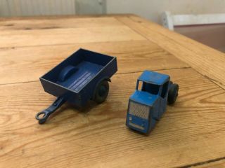 Dinky Toys Electric Truck Tractor And Farm Trailer Vintage