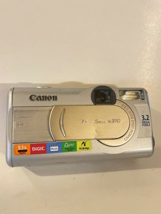 Vintage Canon Powershot A310 3.  2mp Digital Camera Memory Card