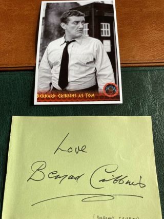 Bernard Cribbins Signed Autograph Vintage Tv Doctor Who Film Actor