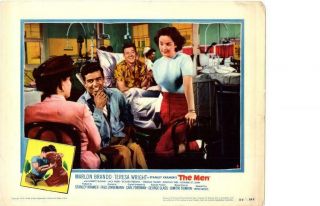 The Men 1950 Release Lobby Card Marlon Brando First Movie Role,