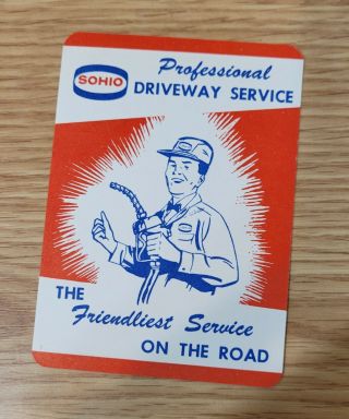 Vtg Sohio Standard Oil Driveway Service Station Training Employee Card 1960 