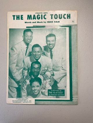 Sheet Music The Magic Touch Autographed Hand Signed By Herb Reed The Platters