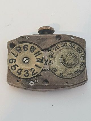 Vintage Very Rare Dimra Jump Hour Watch Movement (spares)