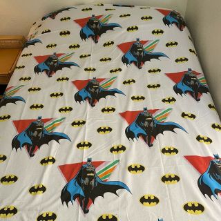 Batman 1989 Dc Comics Flat Twin Size Bed Sheet Bibb Company Made Usa Vintage
