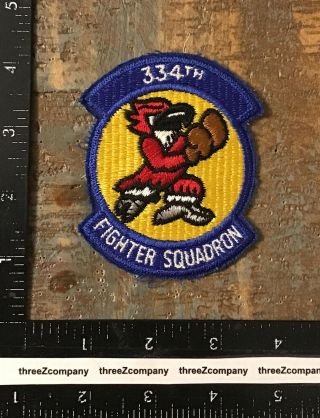 Vintage Us Air Force 334th Fighter Squadron Patch Usaf