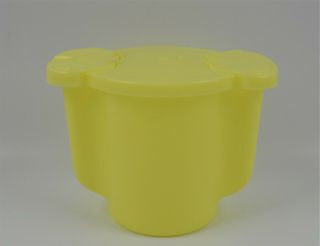 Vintage Tupperware Yellow Sugar Bowl Container Double Flip Top Lid 577 10