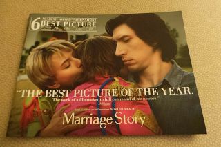Marriage Story Promotional Press & Promo Book Netflix Adam Driver; Scarlett Jo F