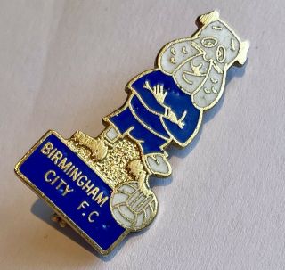 Birmingham City Fc Badge Vintage Gilt & Enamel Football Badge Brooch Fitting