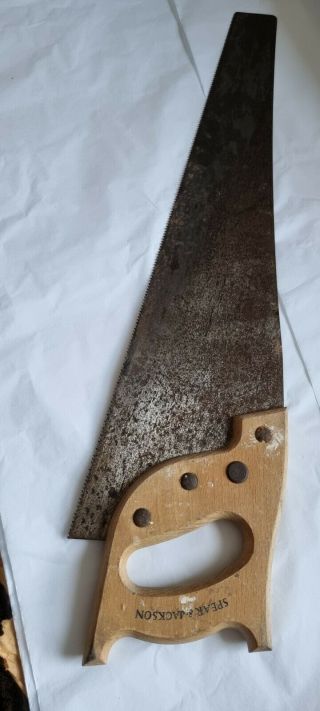 Vintage Spear & Jackson 22 " Hand Saw Well Loved And