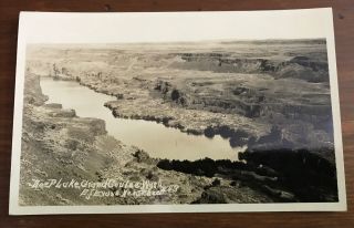 Vintage Deep Lake Grand Coulee Washington Azo Real Photo Postcard Rppc