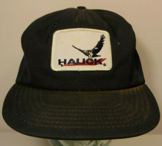 Old Vintage 1980s Hauck Burners Patch Navy Snapback Trucker Hat Cap Made In Usa