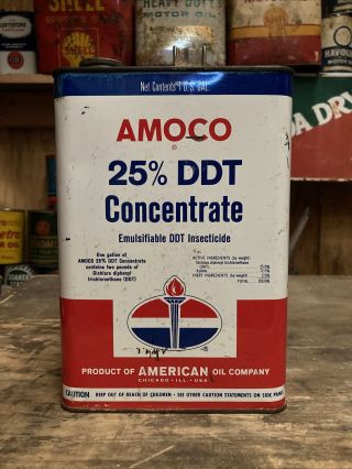 Vintage Amoco Insecticide Oil Can One Gallon Oil Can