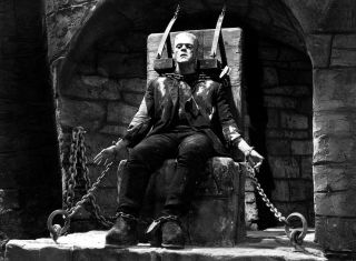 Scary Frankenstein Boris Karloff Photo 1931 Chains Movie Halloween Creepy