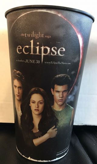 Plastic Cup 32oz.  The Twilight Saga Eclipse Movie Theater Cup 2010 Very Good Rare