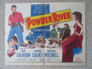 Powder River 1953 Hlf Sht Movie Poster Fld Rory Calhoun Ex