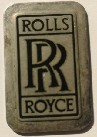 Rolls Royce Vintage Car Emblem Badge Keyring Collectable Enamel Boot Bumper Rare