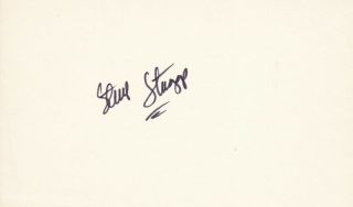 Steve Staggs Autograph Signed 3x5 Index Card Vintage Debut Year Sig