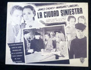 Frisco Kid James Cagney Margaret Lindsay Mexican Lobby Card 1935